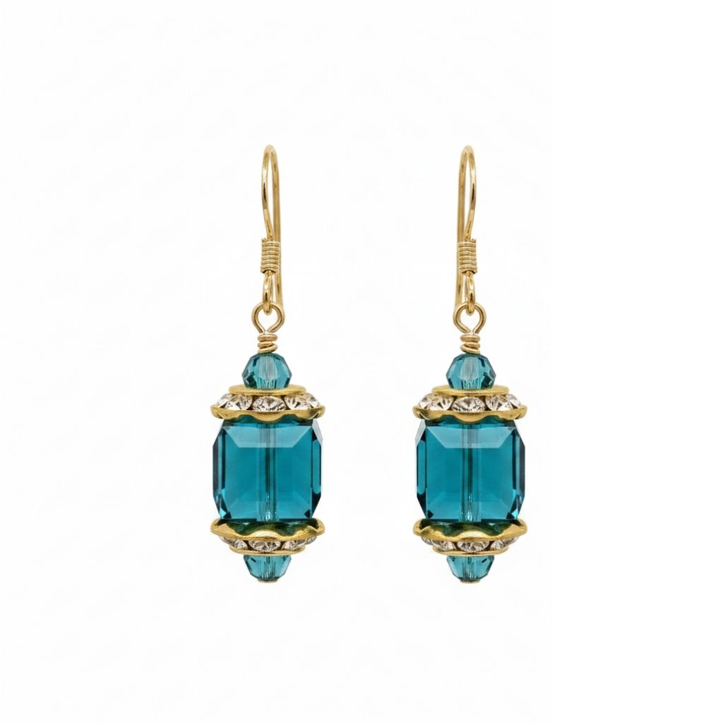 Golden Blue Zircon Earring Kit