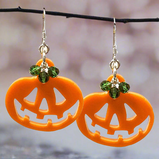 Happy Pumpkin Halloween Earring - Too Cute Beads