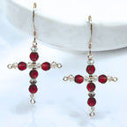 Crystal Cross Birthstone Earring Kit