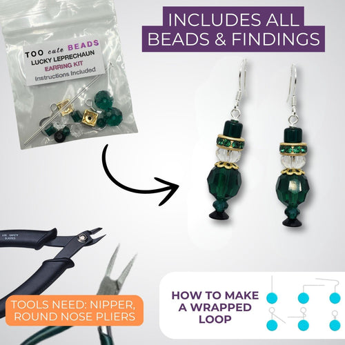 Lucky the Leprechaun Earring Kit - DIY St. Patrick's Day Jewelry