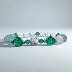 Majestic Green Cracked Crystal Quartz Elastic Bracelet Kit