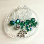 Majestic Green Cracked Crystal Quartz Elastic Bracelet Kit