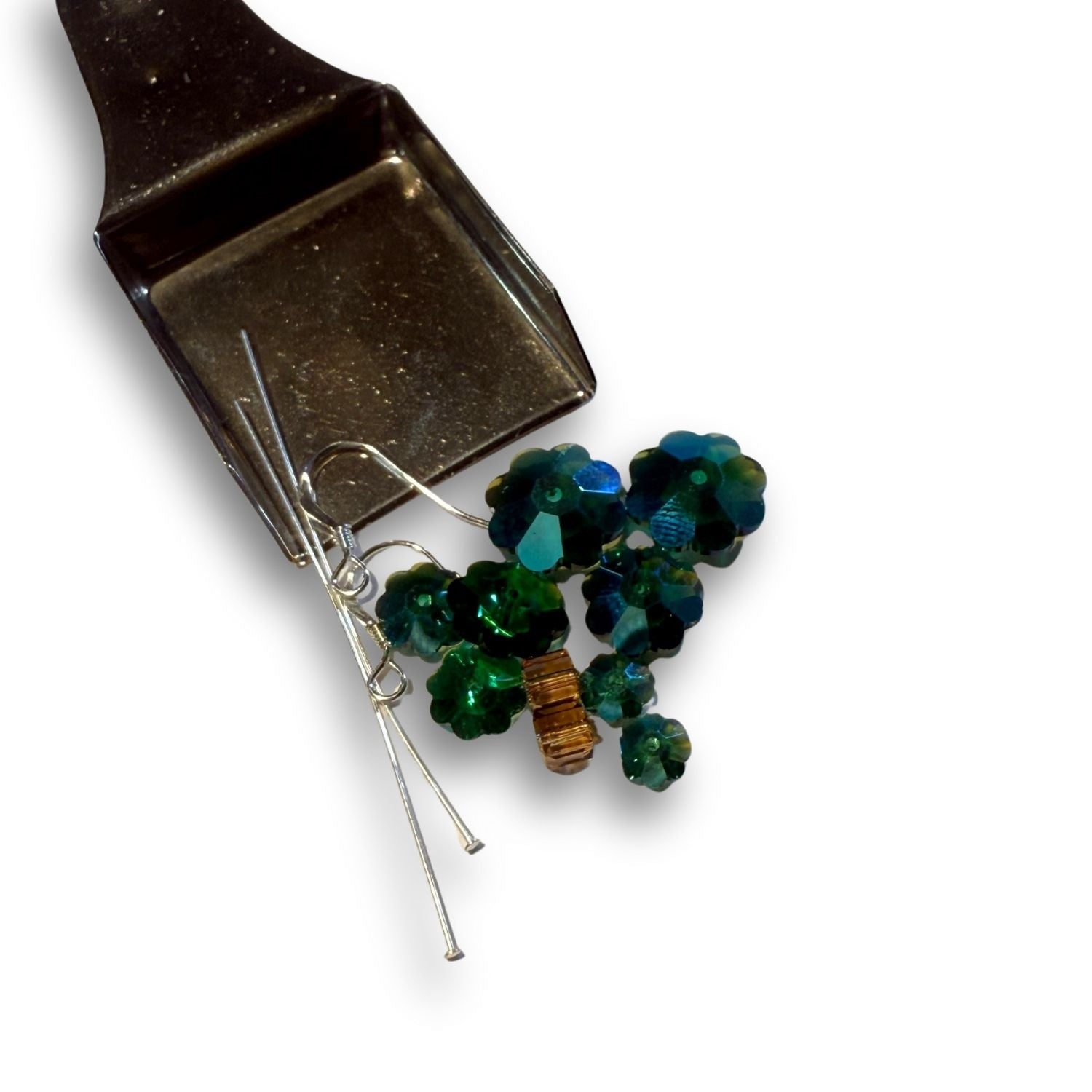 🎄 Majestic Green Shimmer Christmas Tree Earring Kit 🎄