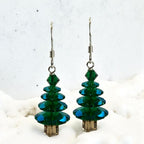 🎄 Majestic Green Shimmer Christmas Tree Earring Kit 🎄