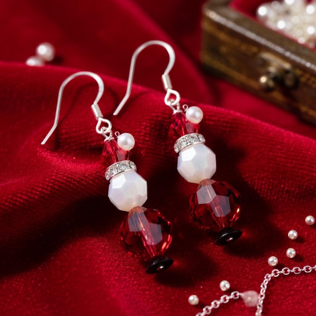 Mini Santa Earrings - Christmas Jewelry Making Kit