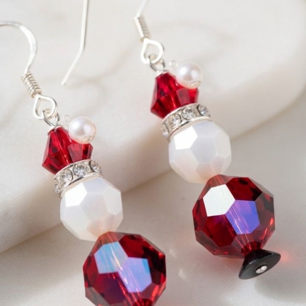 Mini Santa Earrings - Christmas Jewelry Making Kit