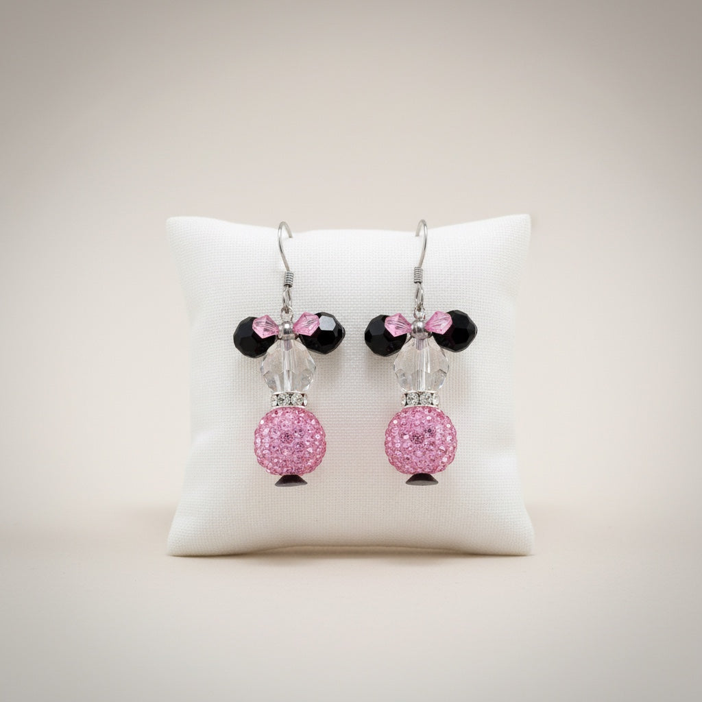 DIY Pave Mouse in the House Earring Kit - Light Rose