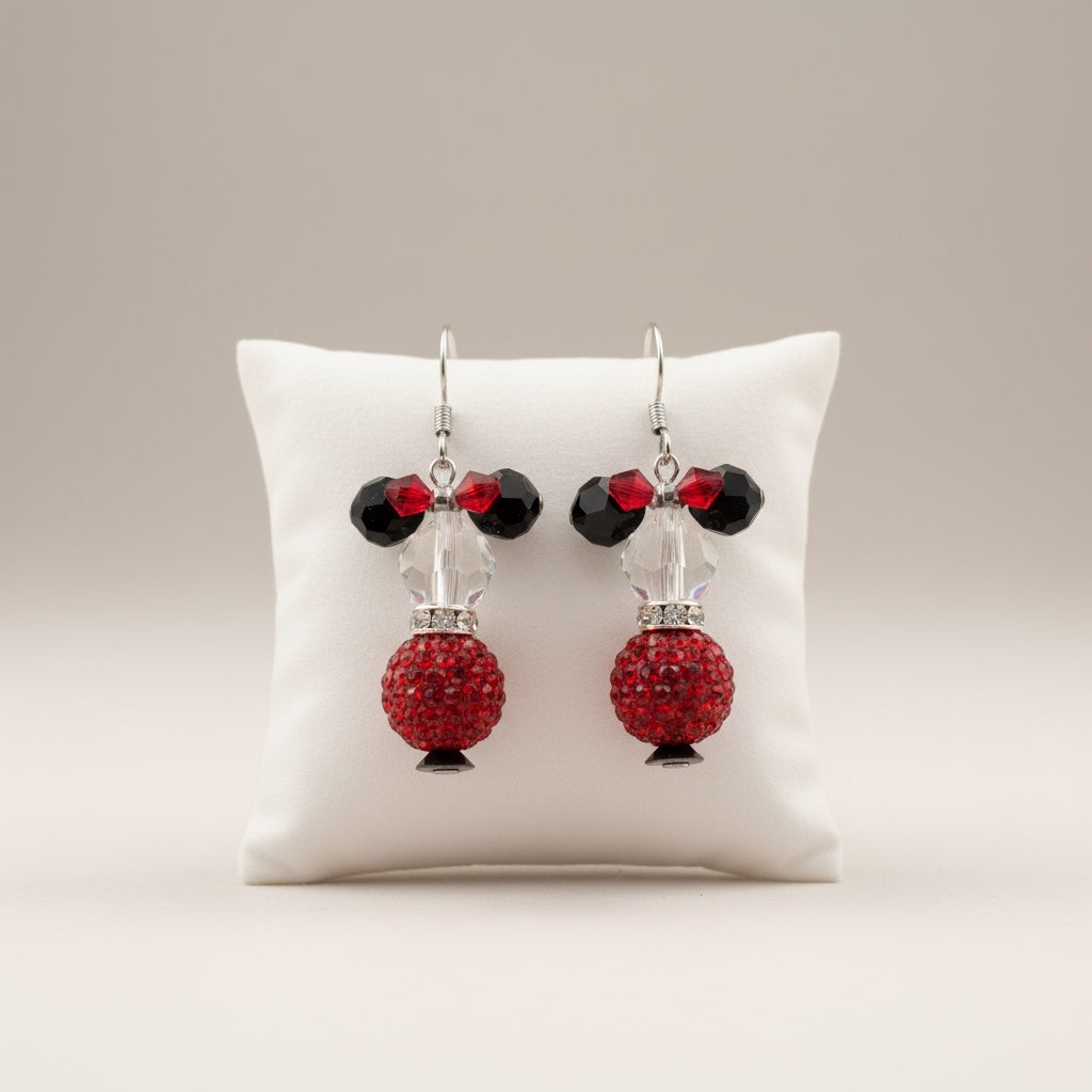 DIY Pave Mouse in the House Earring Kit - Red