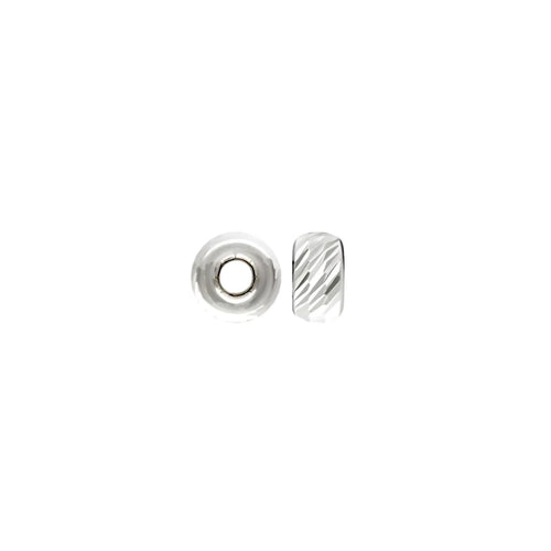 .925 Sterling Silver Multi-Cut Rondelle Beads