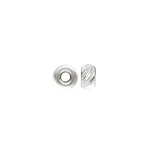 .925 Sterling Silver Multi-Cut Rondelle Beads