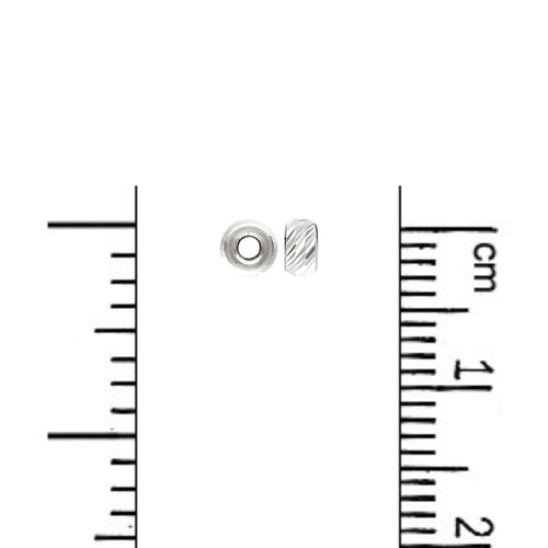 .925 Sterling Silver Multi-Cut Rondelle Beads