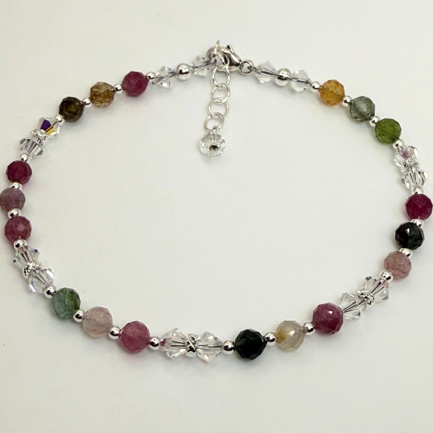 Multicolor Tourmaline &amp; Sterling Silver Bracelet Kit