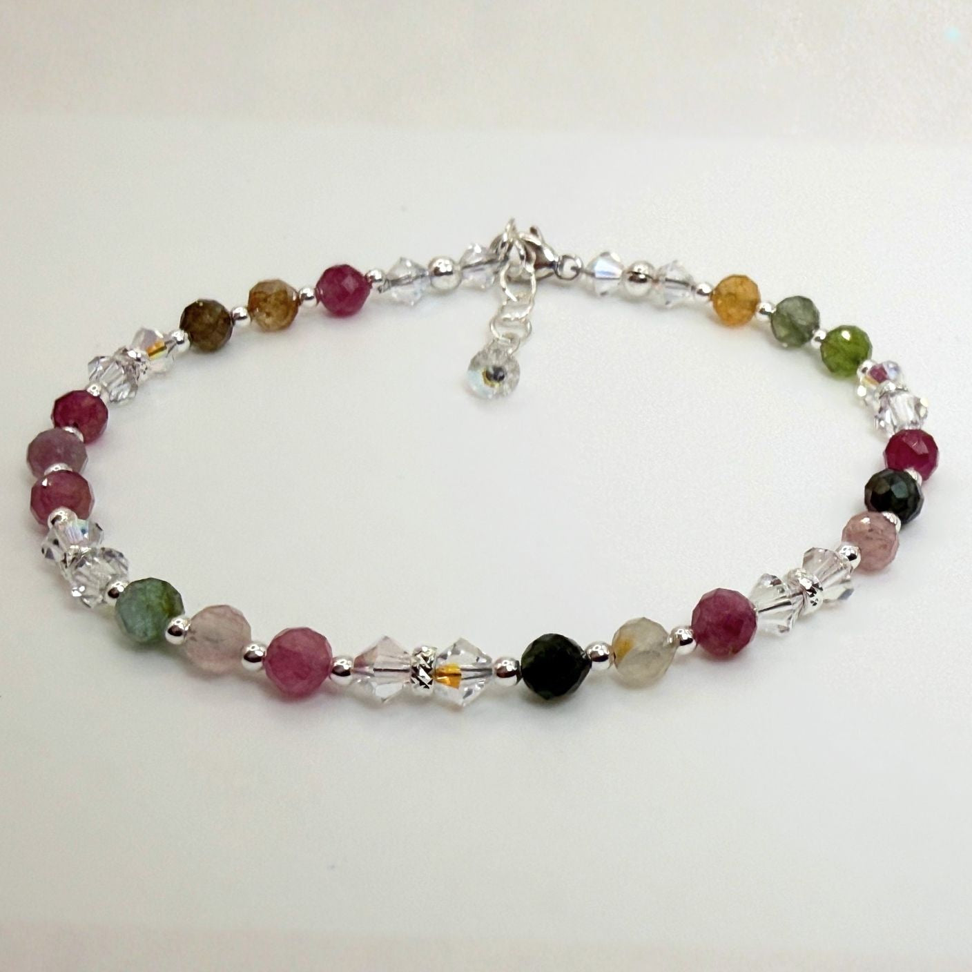 Multicolor Tourmaline &amp; Sterling Silver Bracelet Kit