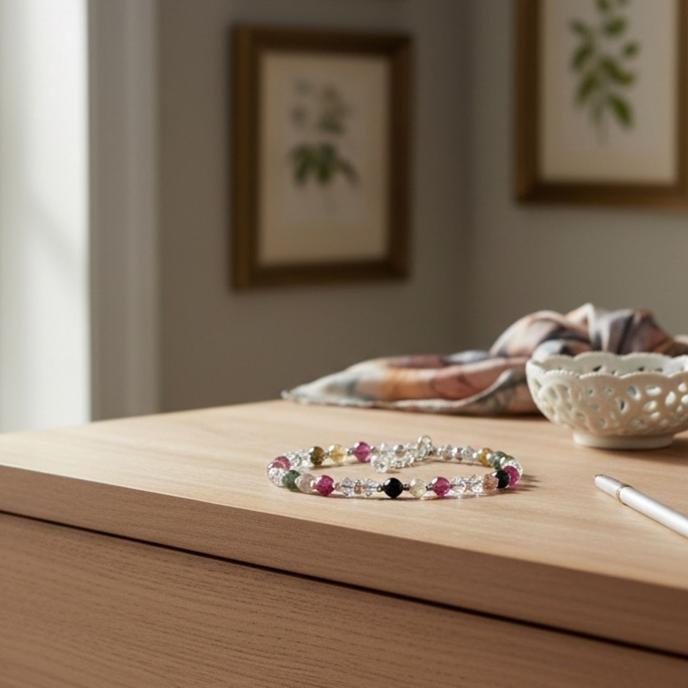 Multicolor Tourmaline &amp; Sterling Silver Bracelet Kit