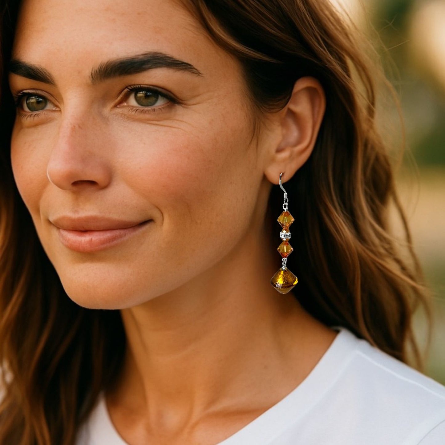 Murano Drop Earrings (Ready to Wear)