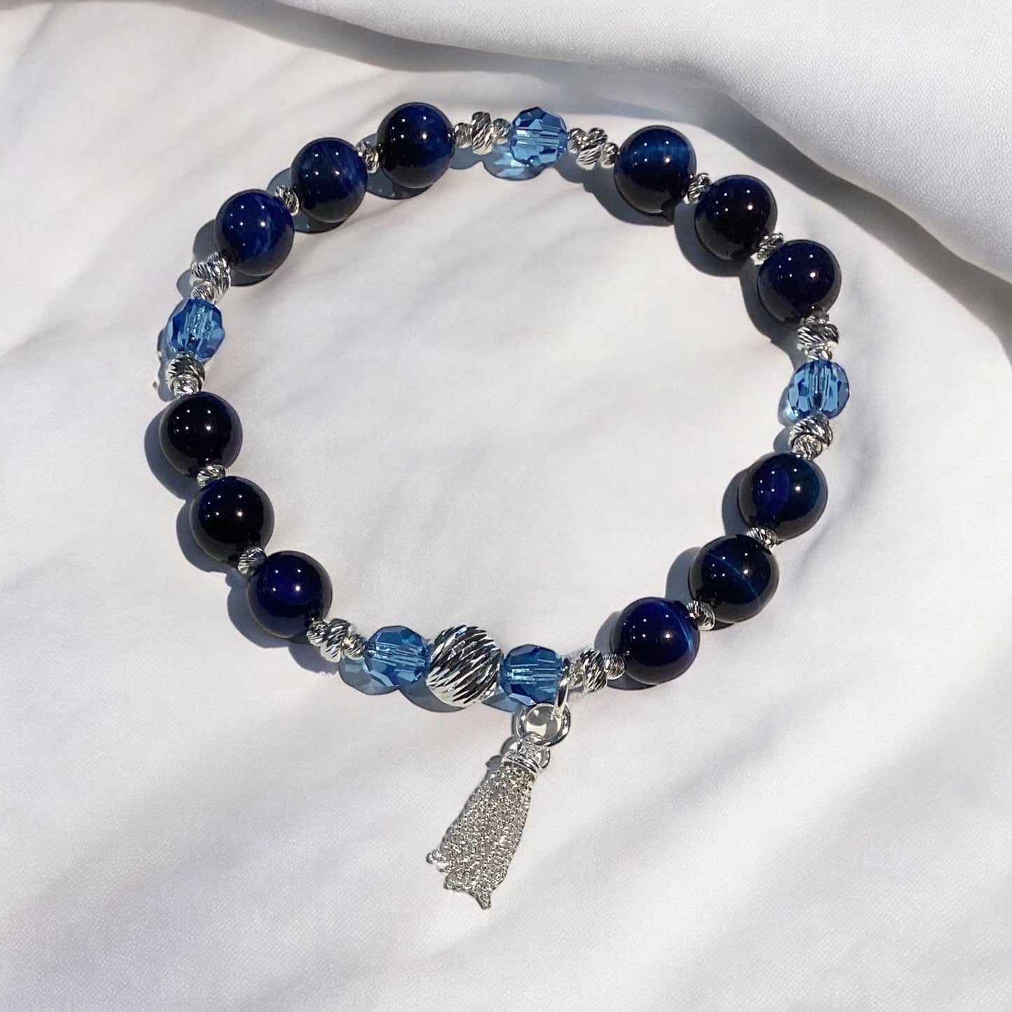 Mystic Lapis Tiger Eye Bracelet Kit