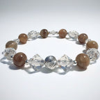 Peach Moonstone &amp; Crystal Bracelet Kit