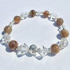 Peach Moonstone &amp; Crystal Bracelet Kit