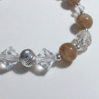 Peach Moonstone &amp; Crystal Bracelet Kit