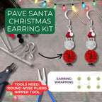 Pave Santa Christmas Earring Kit