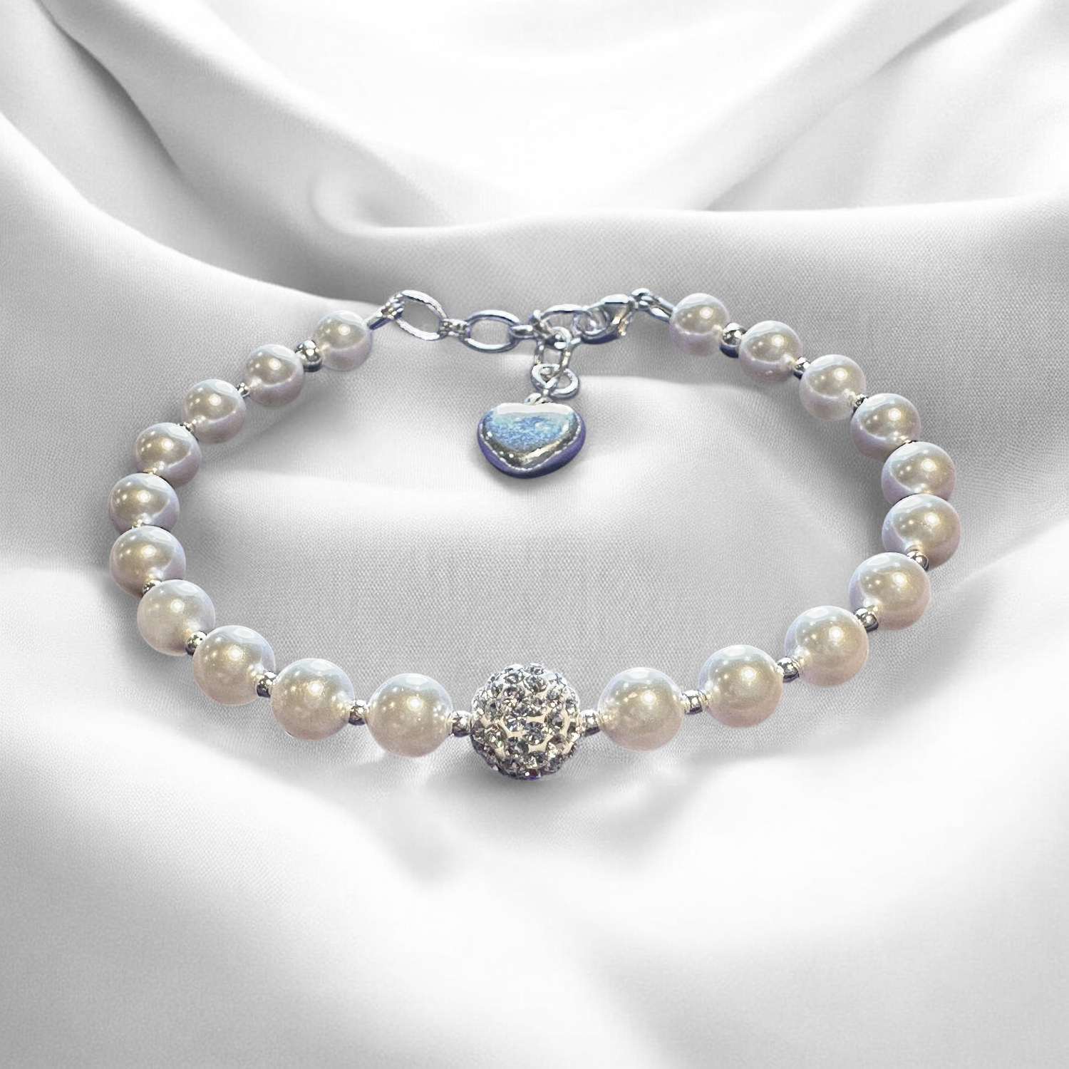 Pave and Pearl Bracelet (Ready to Wear)
