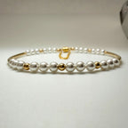 Pearl &amp; Gold Tube Bracelet Kit – Creamy Swarovski White Pearls &amp; Warm 14K Gold-Filled Glow!