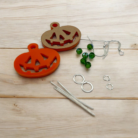 Happy Pumpkin Halloween Earring Kit - Too Cute Beads