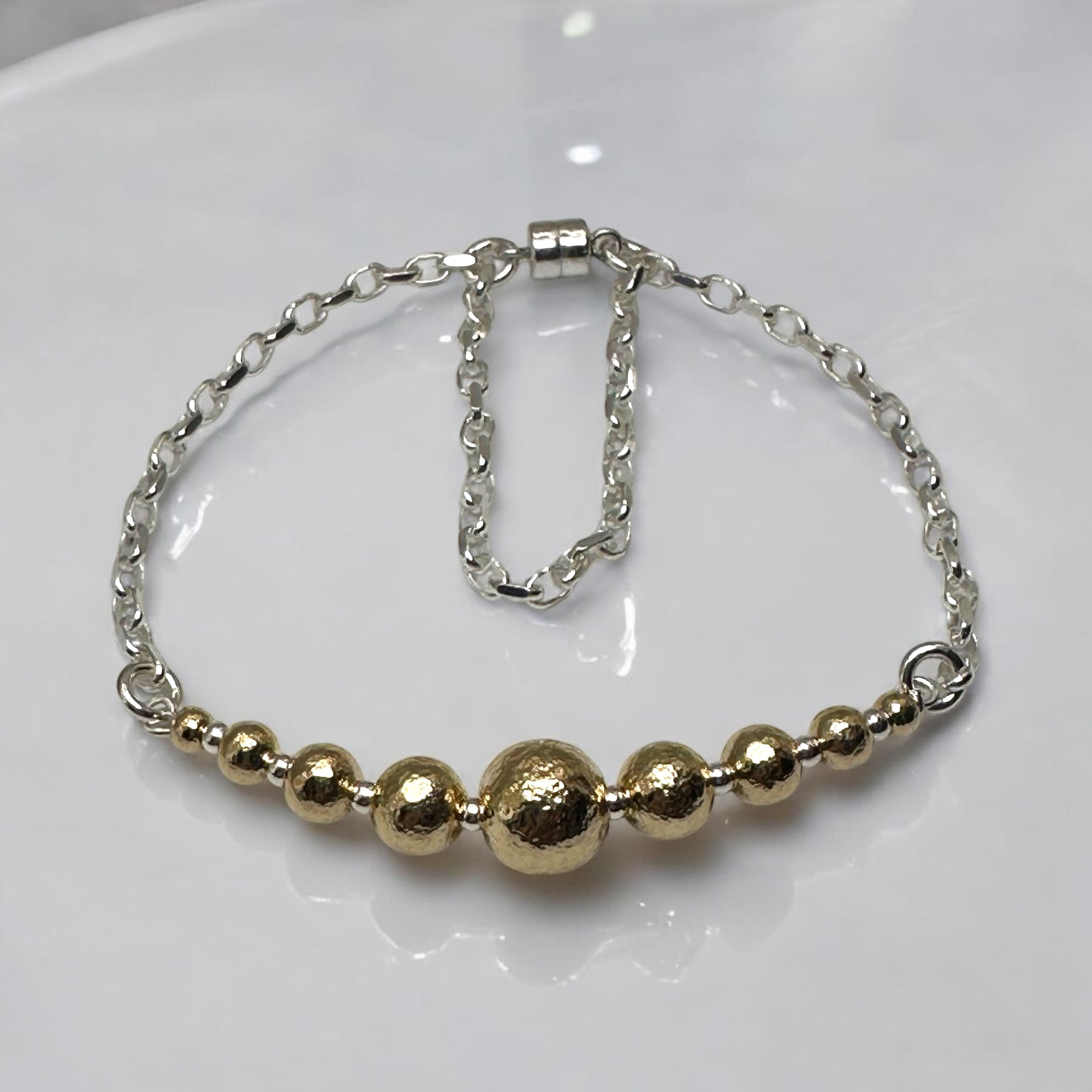 Luxe Hammered Harmony Bracelet (Ready to Wear)