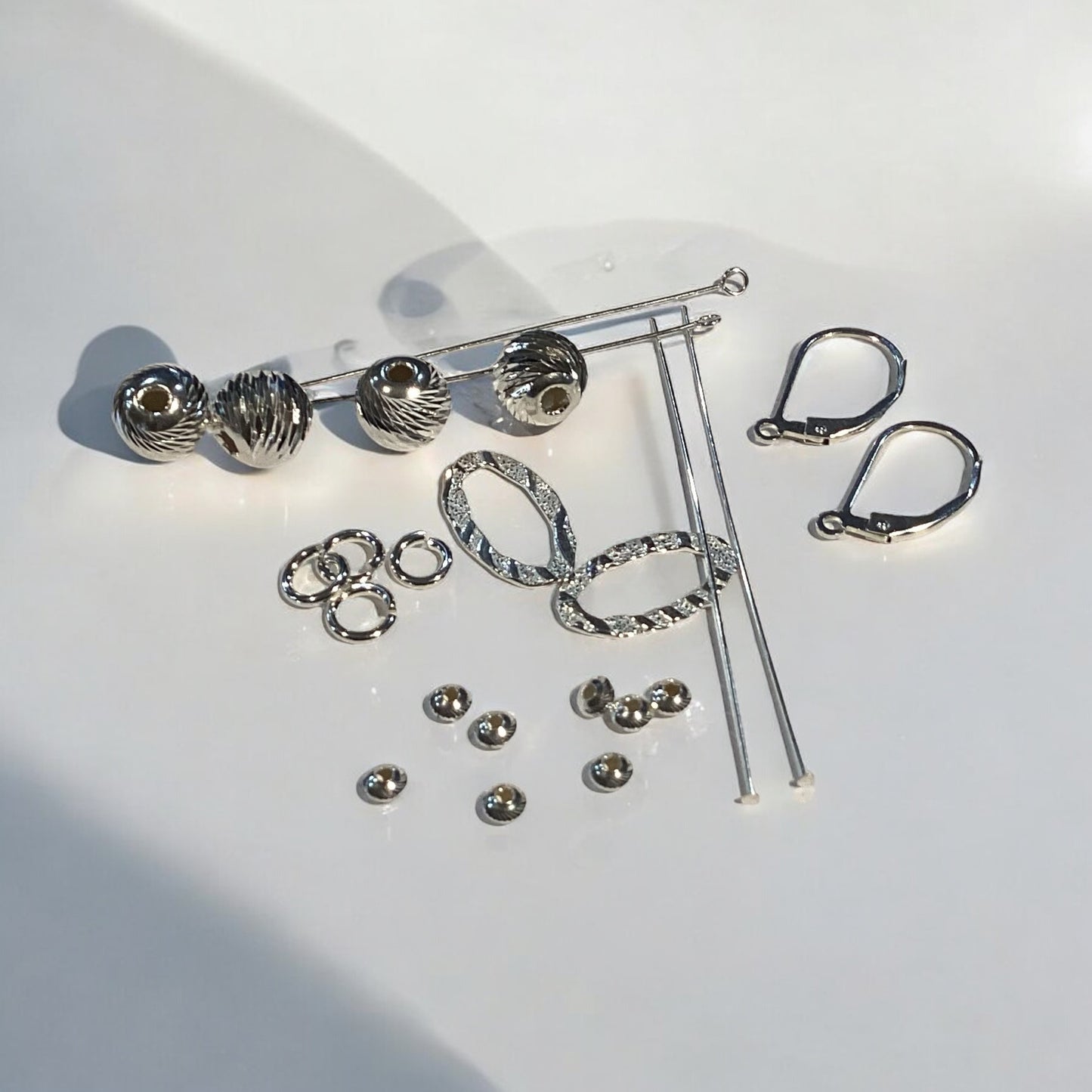 Pure Silver Earring Kit Materials