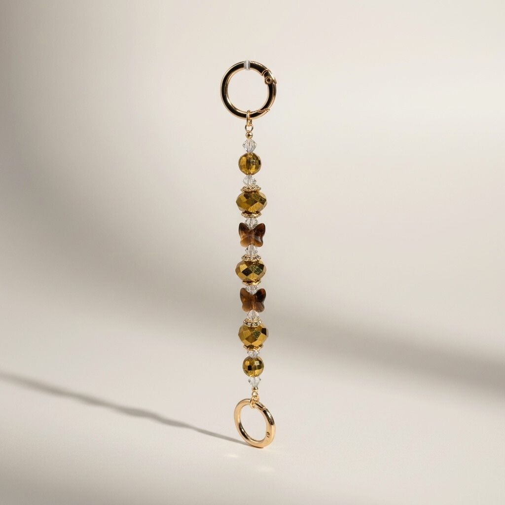 👜✨ Beaded Purse Keychain Tether Kit (Gold)  ✨👜
