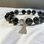Rainbow Obsidian Tassel Bracelet (Ready to Wear)