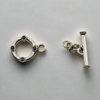 11mm Sterling Silver Toggle with Marcasite Stones