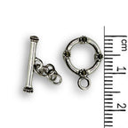 11mm Sterling Silver Toggle with Marcasite Stones