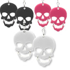 Scary Skull Halloween Earrings - New Summerween Colors! (Ready to Wear)
