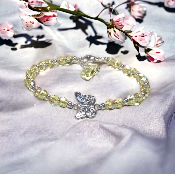 Bracelet Kit - Swarovski Jonquil Butterfly Bracelet by Toocutebeads.com