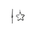 .925 Sterling Silver Star Toggle - 17mm (1 Set)