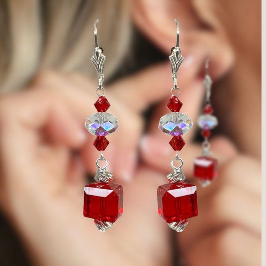 💖 Swarovski Valentine's Day Drop Earrings: Elegance in Every Sparkle