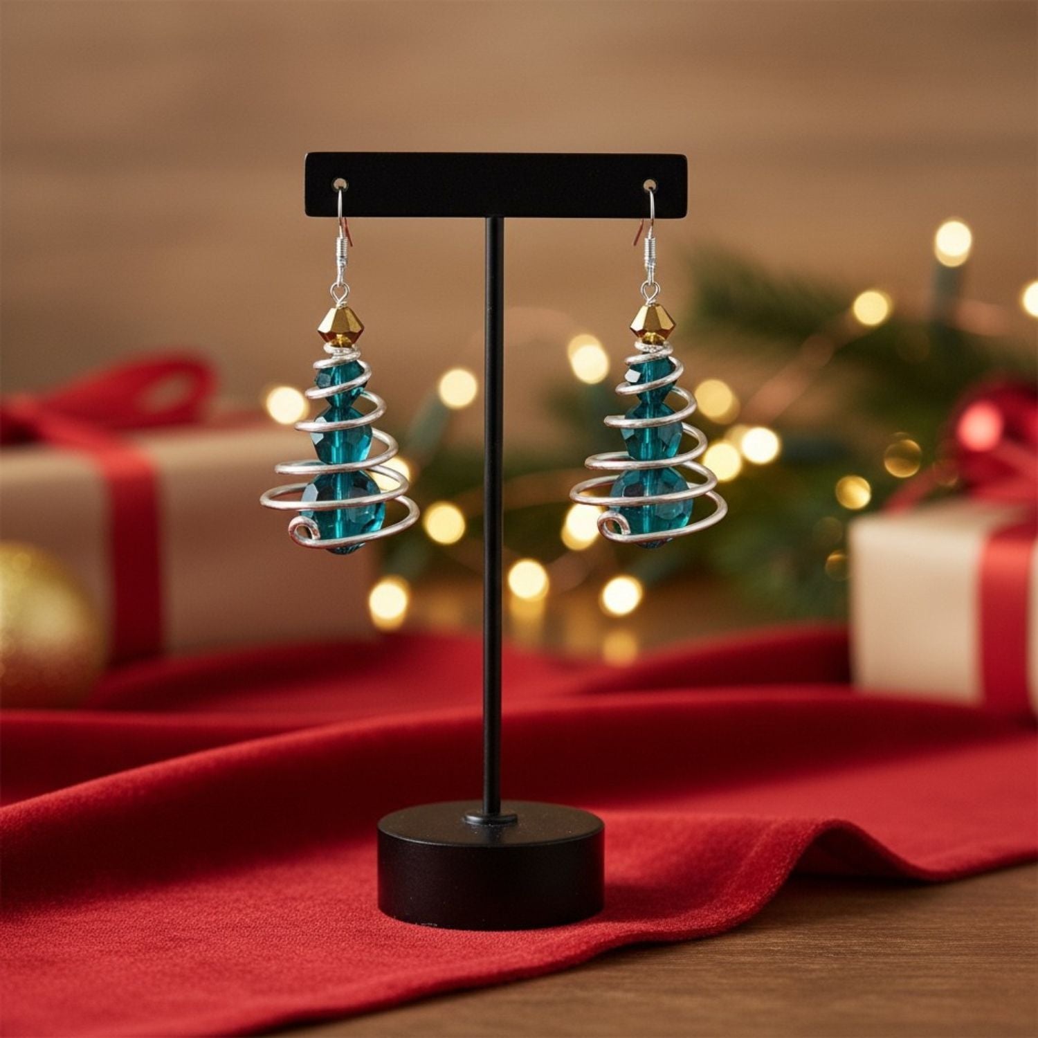 Tinsel Christmas Tree Earring Kit