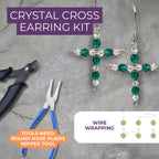 Crystal Cross Birthstone Earring Kit