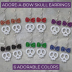 Adore-a-Bow Skull Earrings (Ready to Wear)