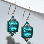 Murano Cube Earrings (Ready to Wear)