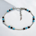 Turquoise & Mocca Feather Ankle Bracelet Kit