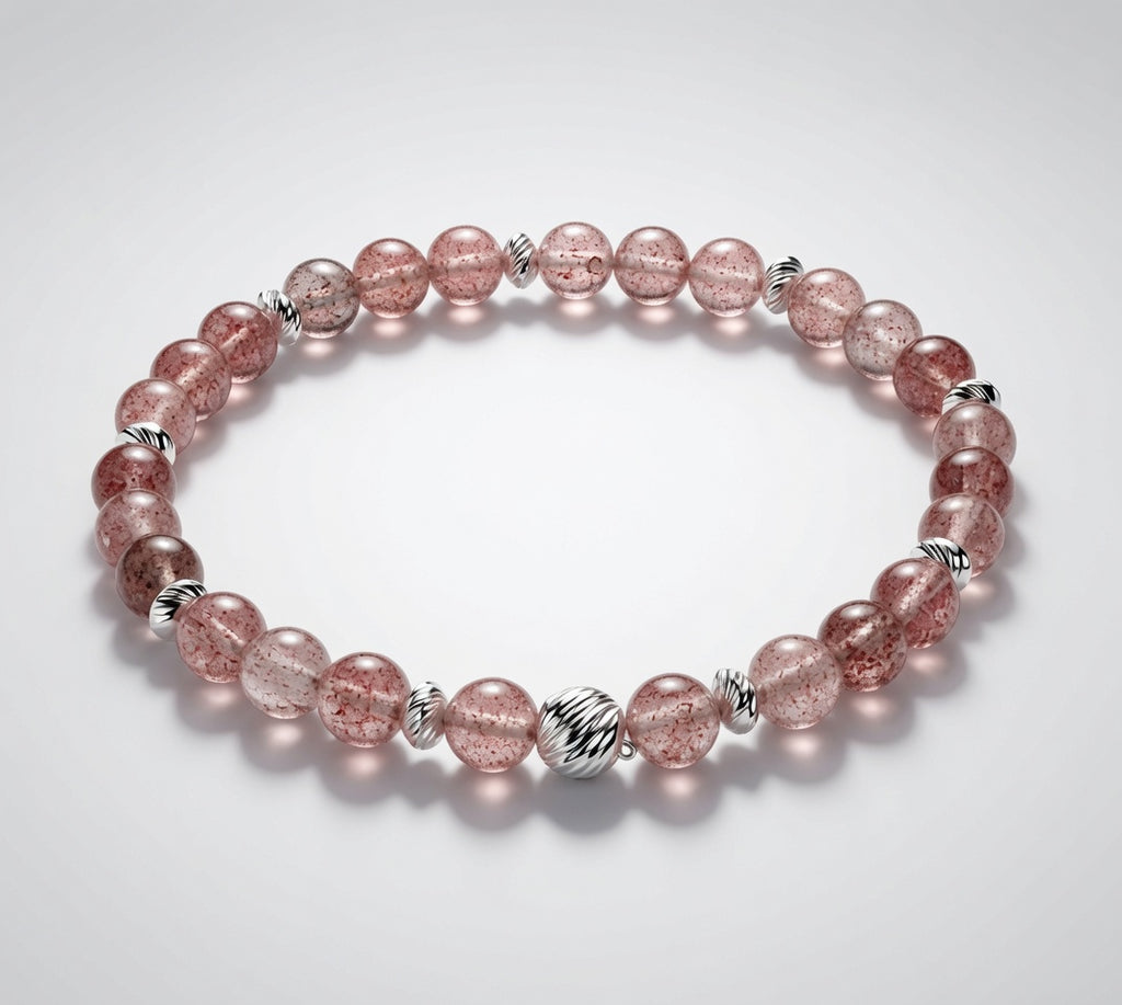 Strawberry Quartz DIY Stretch Bracelet Kit