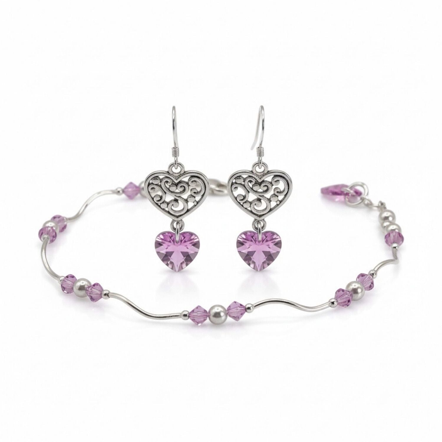 Very Violet Valentine's Day Earring and Bracelet Jewelry Making Kit