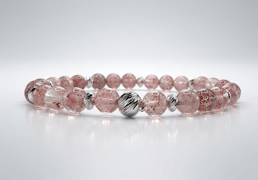 Strawberry Quartz DIY Stretch Bracelet Kit