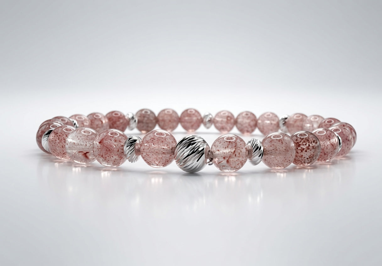 Strawberry Quartz DIY Stretch Bracelet Kit