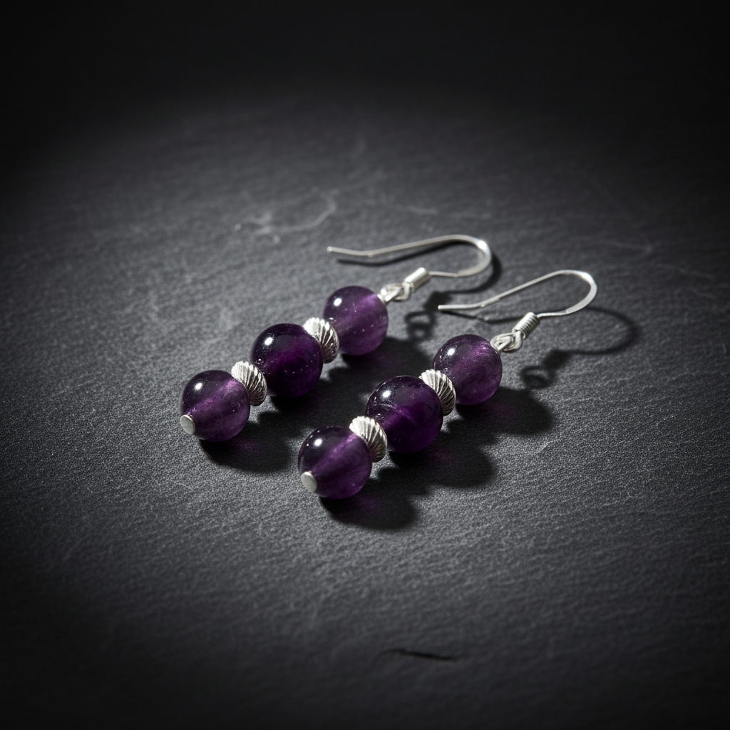 Amethyst Earrings - Dark Editorial