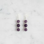 Amethyst Earrings - Overhead Marble
