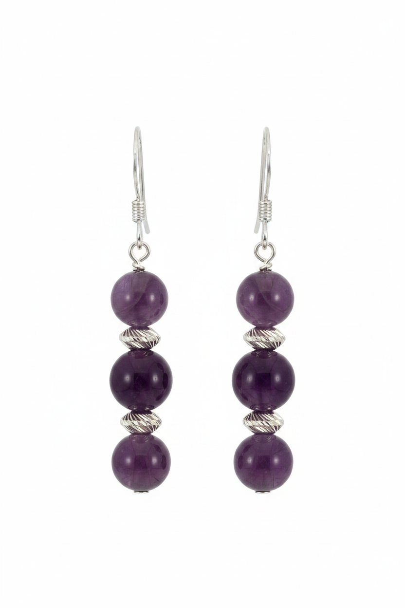 Amethyst Earrings - Studio Pair