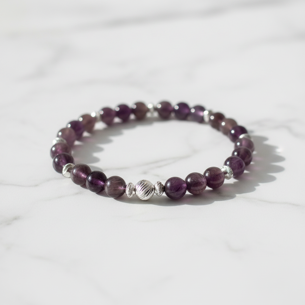 Amethyst Sterling Silver Bracelet - Studio